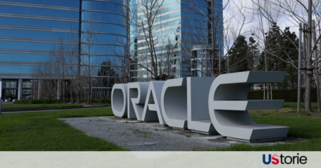 Stock chart showing Oracle shares falling premarket with AI sector slide