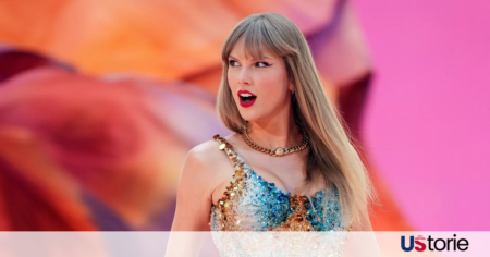 Taylor Swift appears with Graham Norton in Opalite music video