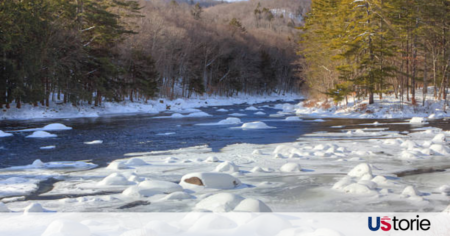 Emergency responders monitoring rising water levels and ice chunks on a river in Northern New York during the March 2026 flood watch