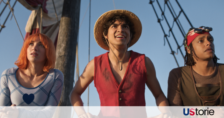 The Straw Hat Pirates standing on the Going Merry entering the Grand Line in Netflix's One Piece Season 2