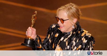 Amy Madigan emotional acceptance speech at the 98th Academy Awards after winning for the film Weapons