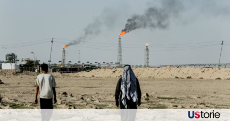 A digital display showing rising crude oil prices hitting $116 amid geopolitical tensions in the Middle East.