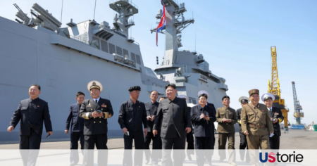A strategic cruise missile being launched from the deck of the North Korean destroyer Choe Hyon during naval trials.