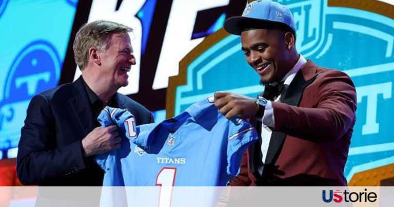Mel Kiper Jr. analyzing the 2026 NFL Draft board; Rookie players walking onto the stage at the 2026 NFL Draft.